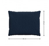 Back Cushion, Chair Cushion, Lounge Cushion, Rattan Furniture Cushion, Garden Furniture Cushion, 60x40x15 cm, Dark Blue