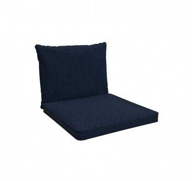 Chair Cushions, Rattan Furniture Cushions, Set of 2: Seat Cushion 70x70x5 cm + Back Cushion 70x40x15 cm, Dark Blue