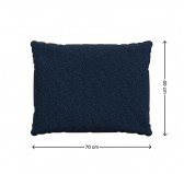 Chair Cushions, Rattan Furniture Cushions, Set of 2: Seat Cushion 70x70x5 cm + Back Cushion 70x40x15 cm, Dark Blue