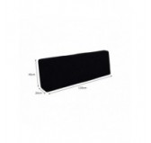 Set of 2 Garden Cushions 120x80 + 120x40 Black