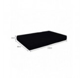 Set of 2 Garden Cushions 120x80 + 120x40 Black