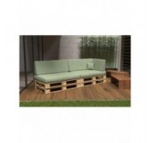 Set of 6 Garden Cushions 120x80 + 120x40 Green