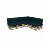 Set of 8 Garden Cushions 120x80 + 120x40 Dark Green