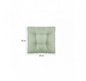 Set of 2 Garden Chair Cushion, Green 40x40 + 50x40