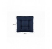 Set of 2 Garden Chair Cushion, Dark Blue 50x50 + 50x40