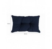 Set of 2 Garden Chair Cushion, Dark Blue 60x60 + 60x40