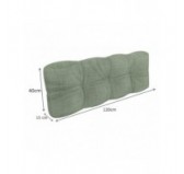 Pallet Garden Quilted Backrest Cushion 120x40x12 cm Green