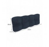 Pallet Garden Quilted Backrest Cushion 120x40x12 cm Dark Blue