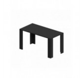 Dining Table, Living Room Table, Office Table, Table Top 2.5 cm, Black, 120x60x75 cm