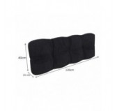 Pallet Garden Quilted Backrest Cushion 120x40x12 cm Black