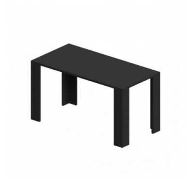 Dining Table, Living Room Table, Office Table, Table Top 2.5 cm, Black, 140x70x75 cm