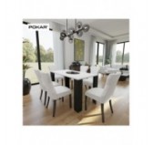 Dining Table, Living Room Table, Office Table, Table Top 2.5 cm, White, 120x60x75 cm