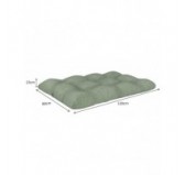 Pallet Garden Quilted Seat Cushion 120x80x15 Green