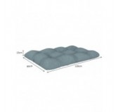 Pallet Garden Quilted Seat Cushion 120x80x15 Blue