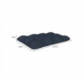 Pallet Garden Quilted Seat Cushion 120x80x15 Dark Blue