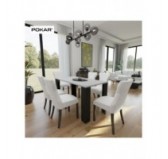 Dining Table, Living Room Table, Office Table, Table Top 2.5 cm, Light Grey, 120x60x75 cm