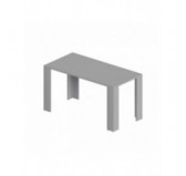 Dining Table, Living Room Table, Office Table, Table Top 2.5 cm, Light Grey, 120x60x75 cm