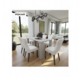 Dining Table, Living Room Table, Office Table, Table Top 2.5 cm, Light Grey, 120x60x75 cm