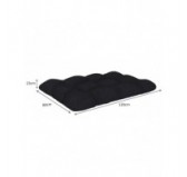 Pallet Garden Quilted Seat Cushion 120x80x15 Black