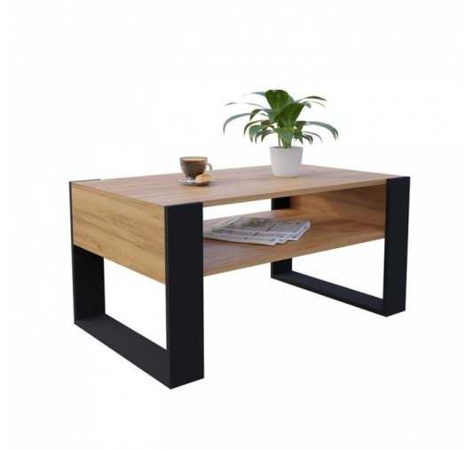 Coffee Table for Living Room or Office, Craft Oak, 92 x 53.6 x 45 cm