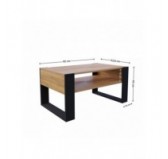 Coffee Table for Living Room or Office, Craft Oak, 92 x 53.6 x 45 cm