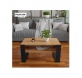 Coffee Table for Living Room or Office, Craft Oak, 92 x 53.6 x 45 cm