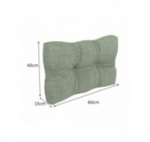 Pallet Garden Quilted Side Cushion 60x40x12 cm Green