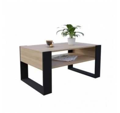 Coffee Table for Living Room or Office, Sonoma Oak, 92 x 53.6 x 45 cm