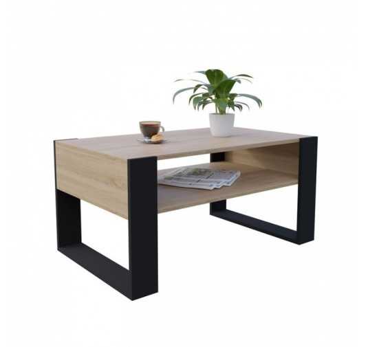 Coffee Table for Living Room or Office, Sonoma Oak, 92 x 53.6 x 45 cm