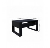 Coffee Table for Living Room or Office, Black, 92 x 53.6 x 45 cm