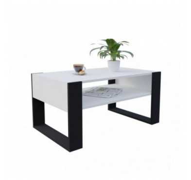 Coffee Table for Living Room or Office, White, 92 x 53.6 x 45 cm