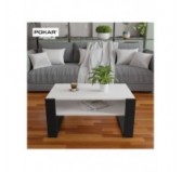 Coffee Table for Living Room or Office, White, 92 x 53.6 x 45 cm