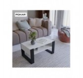 Coffee Table for Living Room or Office, White, 92 x 53.6 x 45 cm