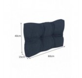 Pallet Garden Quilted Side Cushion 60x40x12 cm Dark Blue