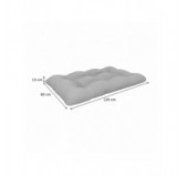 Pallet Seat Cushion, Waterproof, Quilted, 120x80x15 cm, Grey