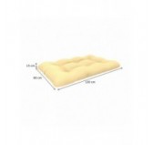 Pallet Seat Cushion, Waterproof, Quilted, 120x80x15 cm, Beige