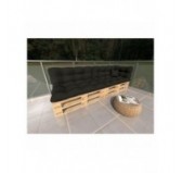 Set of 6 Pallet Cushions - 2x Seat + 2x Backrest + Side + Deco, Waterproof, Quilted, Anthracite