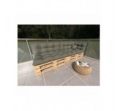 Set of 6 Pallet Cushions - 2x Seat + 2x Backrest + Side + Deco, Waterproof, Quilted, Grey