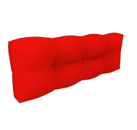 Pallet Backrest Cushion, Waterproof, Quilted, 120x40x12 cm, Red