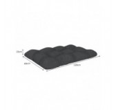 Pallet Seat Cushion, Quilted, 120x60x12 cm, Anthracite