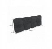 Set of 2 Pallet Cushions - Seat 120x60 cm + Backrest 120x60 cm, Quilted, Anthracite