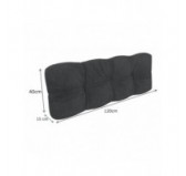 Set of 2 Garden Quilted Cushions 120x80 + 120x40 Anthracite