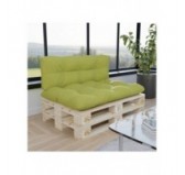 Set of 2 Pallet Cushions, 120x80 cm + 120x40 cm, Quilted, Lime