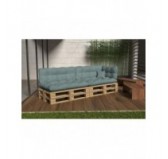 Set of 6 Garden Quilted Cushions 120x80 + 120x40 Blue