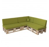 Set of 8 Pallet Cushions, 3x Seat + 3x Backrest + Side Cushion + Deco Cushion, Lime