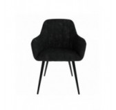 Dining Chair, Upholstered Chair, Living Room Chair, Upholstered Armchair, Black