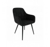 Dining Chairs, Upholstered Chairs, Living Room Chairs, Upholstered Armchairs, 2 Pieces, Black