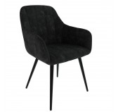 Dining Chair, Upholstered Chair, Living Room Chair, Upholstered Armchair, Black