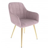 Dining Chair, Upholstered Chair, Living Room Chair, Upholstered Armchair, Pink