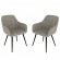 Dining Chairs, Upholstered Chairs, Living Room Chairs, Upholstered Armchairs, 2 Pieces, Grey